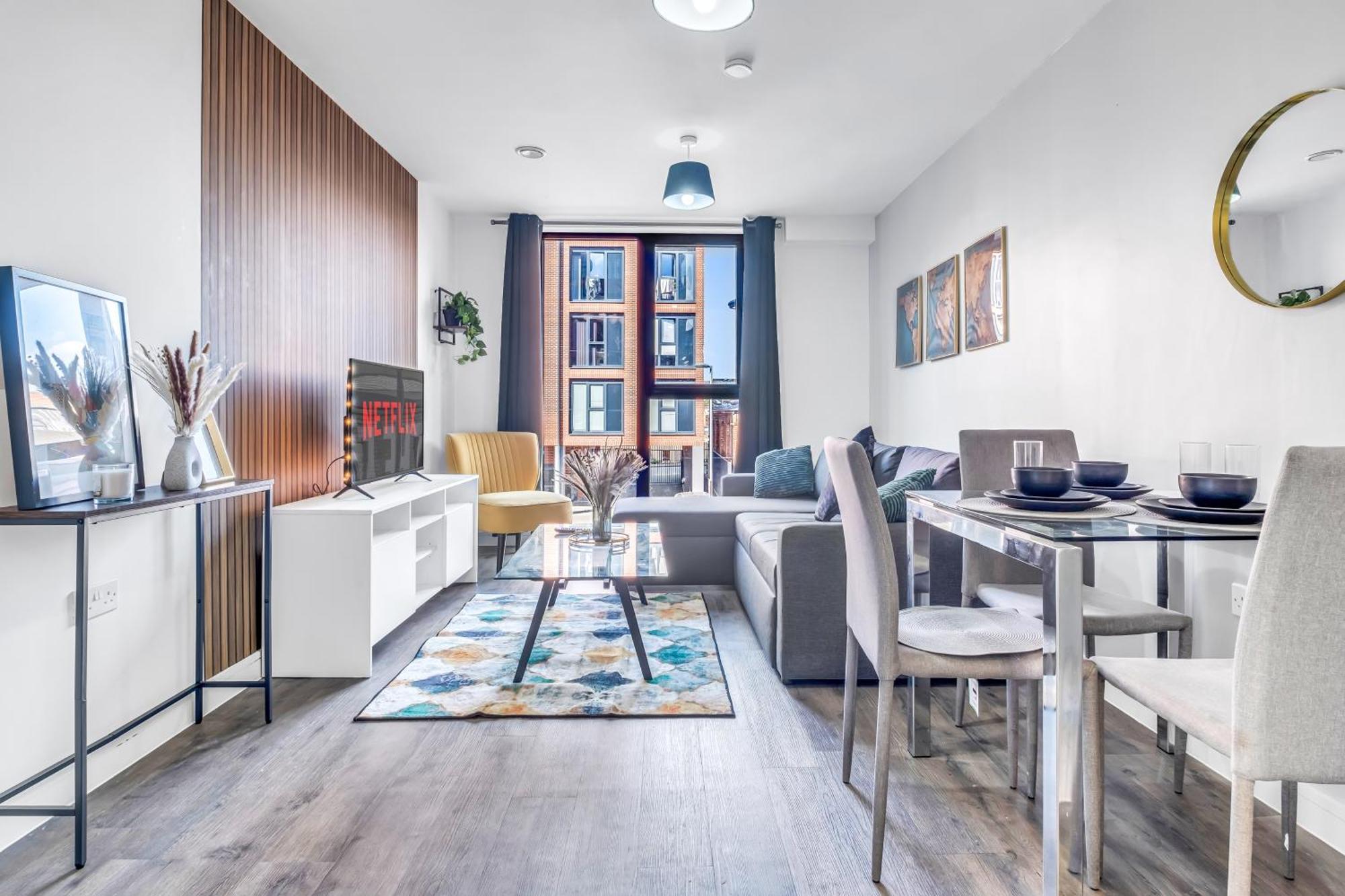 City Centre Emerald Escape - Sleeps-6, 2Beds & 2Baths , Netflix , Free Internet Birmingham Zewnętrze zdjęcie